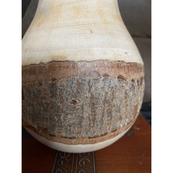 Set of Hand-turned Solid Wood Live-edge pears black iron stems leaves - Picture 6 of 10